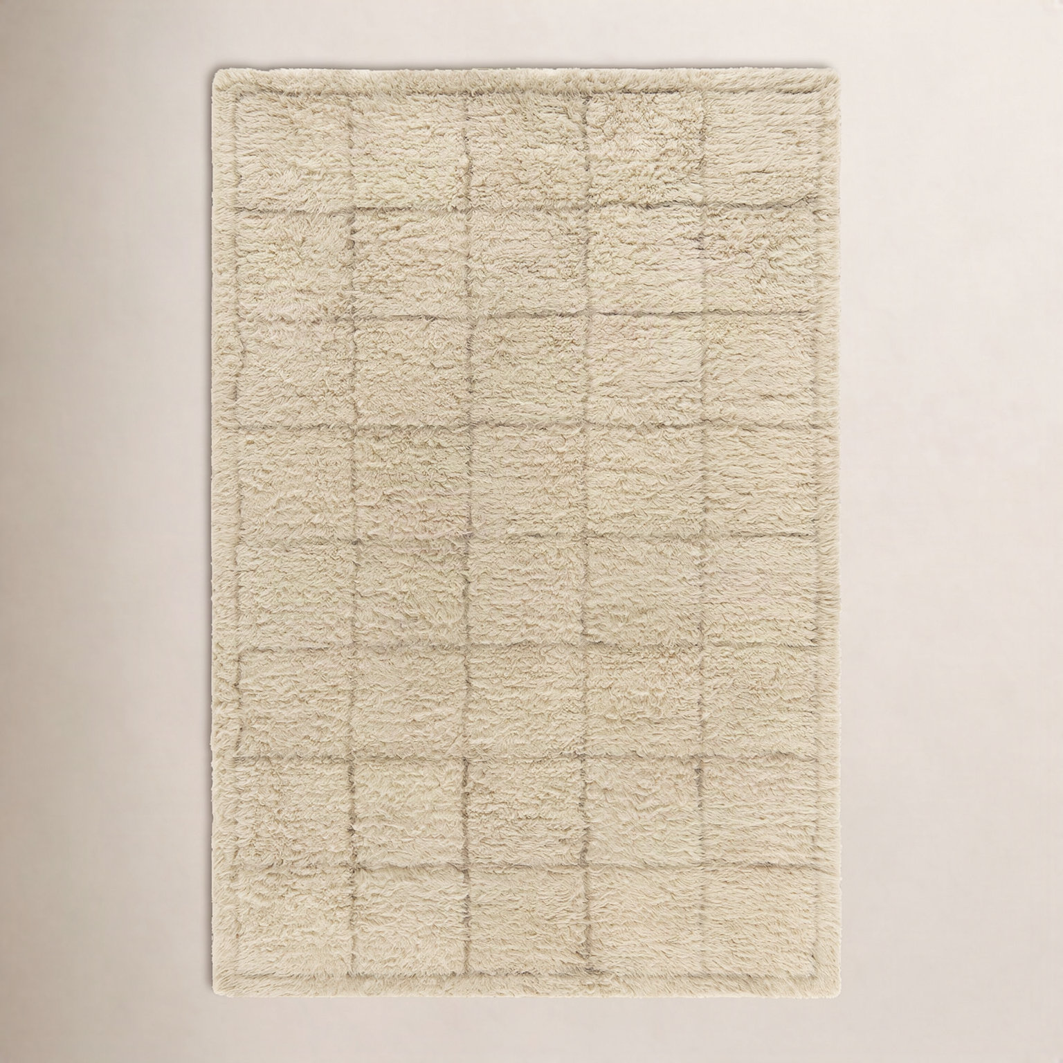 Anemone Hand-Tufted Grid Shag Rug, Rectangle 5' x 7'6"