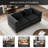  58" Modern Teddy Velvet Loveseat with Gold Hardware Legs-1899863415