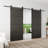 Black Barn Door Design - 4 Lite DIY Assemble Solid Wood Prefinished with Installation Hardware Kit-98231394