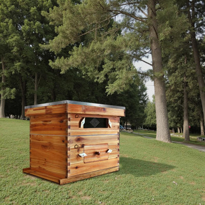 Complete Cedar Beehive Starter Kit – 10-Frame, Wax-Coated, 2 Boxes