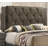 Modern Tufted Queen Bed Frame with Rubberwood Headboard in Gray