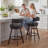 Ayala Swivel Low Back Industrial Upholstered 26.6" H Counter Stool with Steel Frame-2038694779