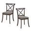 Ensemble de 2 chaises à dossier en X, chaises d'appoint rembourrées en tissu moderne-1816957298