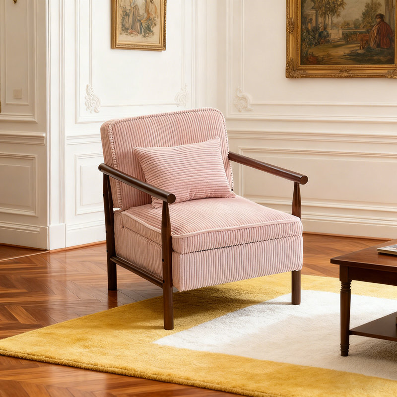 Small-sized Storage Sofa, Single Seat, Multifunctional, Creamy Style, Fabric, Internet Celebrity Design, Storage Sofa Bed.
