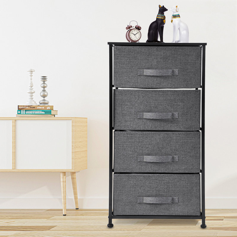 Commode de rangement 4 tiroirs Marcantel