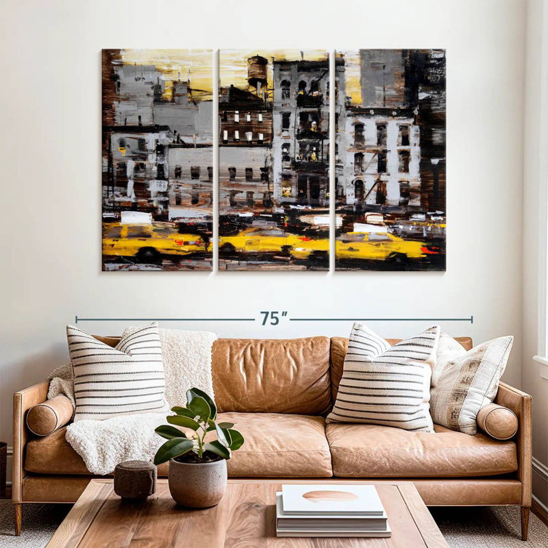Sireci Yellow Cabs, 42" H x 65" W