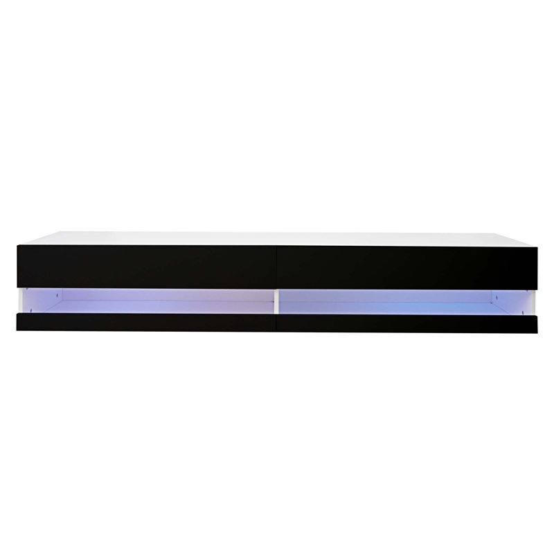 Dimmick Floating TV Stand for TVs up to 78", Black/White