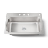 Verse 33" L x 22" W Top Mount Single Bowl Kitchen Sink