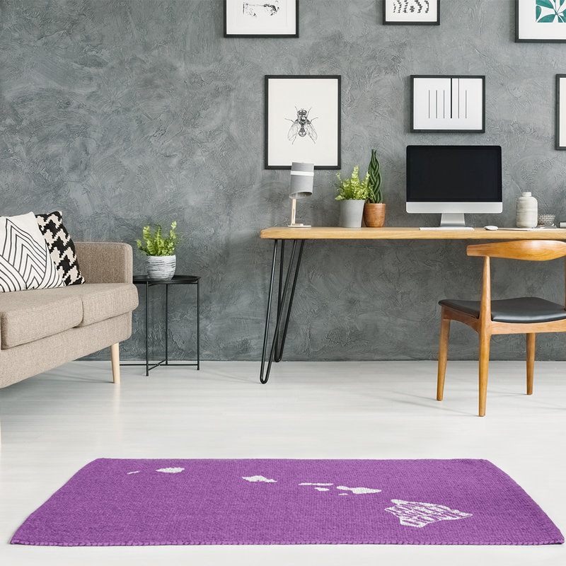 Tapis de la surface mauve hawaii, Rectangle 5 pi x 7 pi, Oui