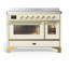 Majestic III Series 48 Inch Induction Range with 6 Induction Elements in Matte Graphite (Brass Trim)-1917753929-1917753920