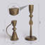 Ensemble de porte-chandelles en fonte, chandeliers en laiton antique pour chandelles standards (ensemble de 2)