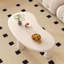 Table basse en forme de noix de cajou crème Wind - Design minimaliste moderne de salon pour petits espaces