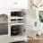 Farmhouse Buffet Sideboard Cabinet With 4 Doors And 3 Drawers, Kitchen Cabinet With Adjustable Shelf-603877621