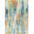 Lasley Contemporary POP Modern Abstract Vintage Waterfall Blue/Cream/Yellow Rug-987701063