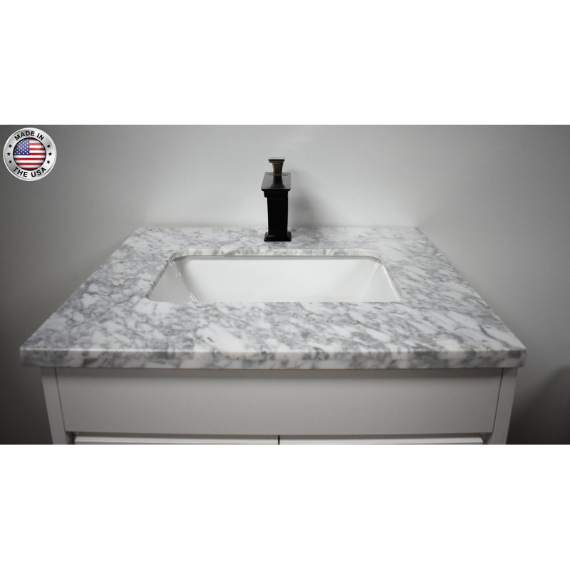 Ensemble de meuble-lavabo simple 24 po Annily, Brillant, Blanc