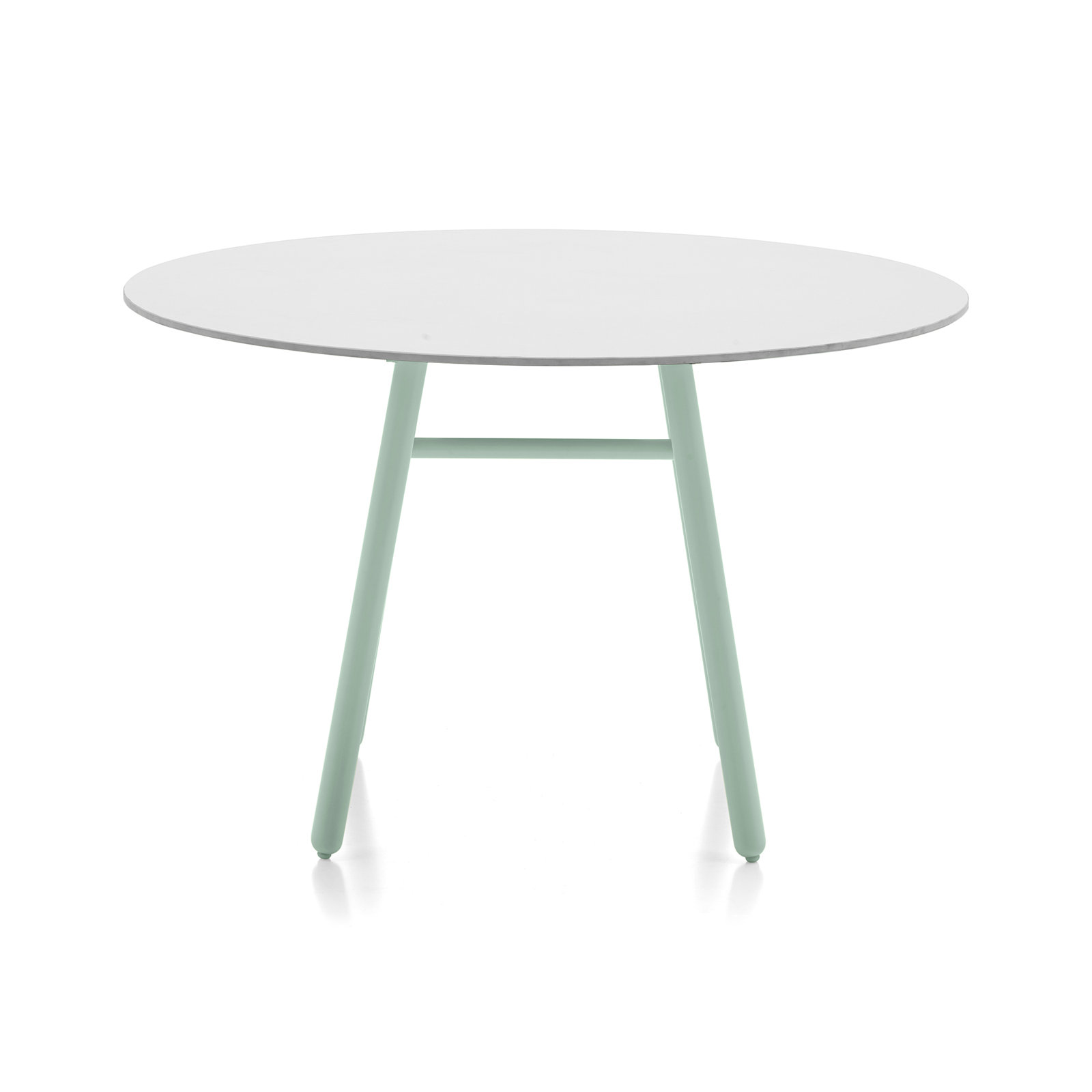 Yo! 36" Patio Bistro Table, Slate White, Matt Thyme Green