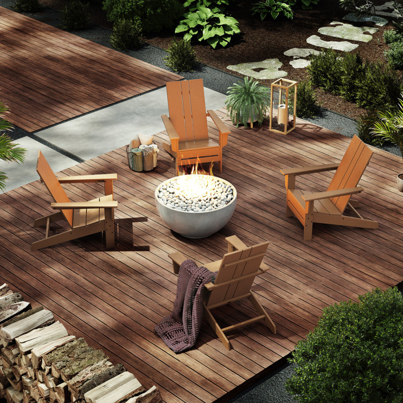 POLYWOOD by AllModern Outdoor Adirondack Chair, Mahogany