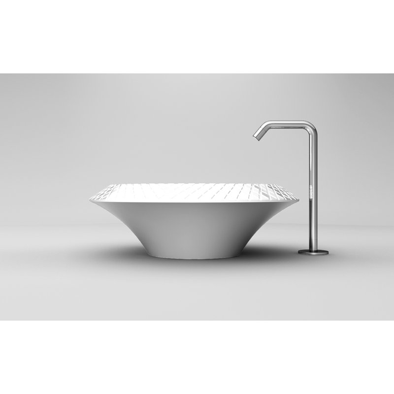 17.7'' L Bathroom Sink, White Polish