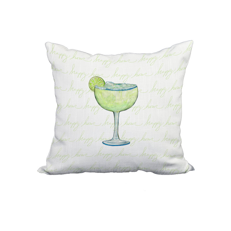 Housse de coussin carrée Margarita, 18 po x 18 po, Vert clair