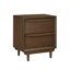 Table de chevet classique avec 2 tiroirs et port de charge de mobilier de chambre à coucher moderne Mid-Century 1Pc