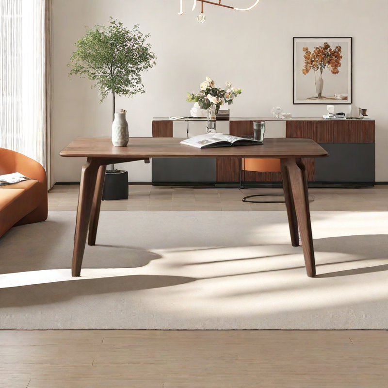 Mahim Ash Solid Wood Dining Table, 35.43" W x 86.61" L
