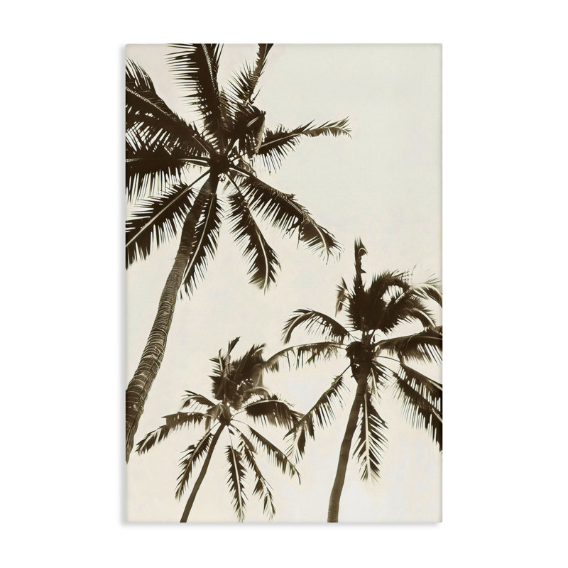 Toile classique avec silhouette de palmiers, design par LSR Design Studio, H 24 po x l 16 po