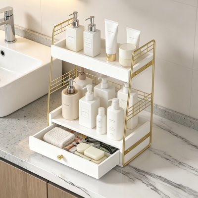 Organisateur de comptoir de salle de bain Slim