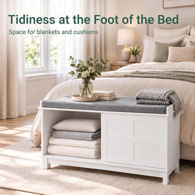 Grandview Polyester Upholstered Storage Bench