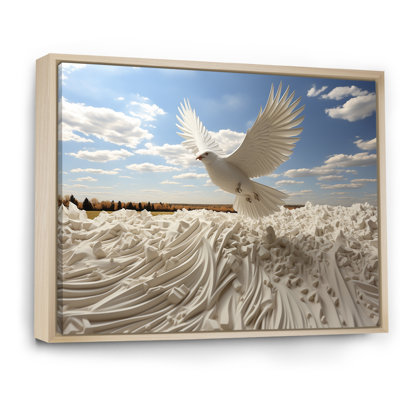 Take Off White Dove Harmony - Dovewall Art