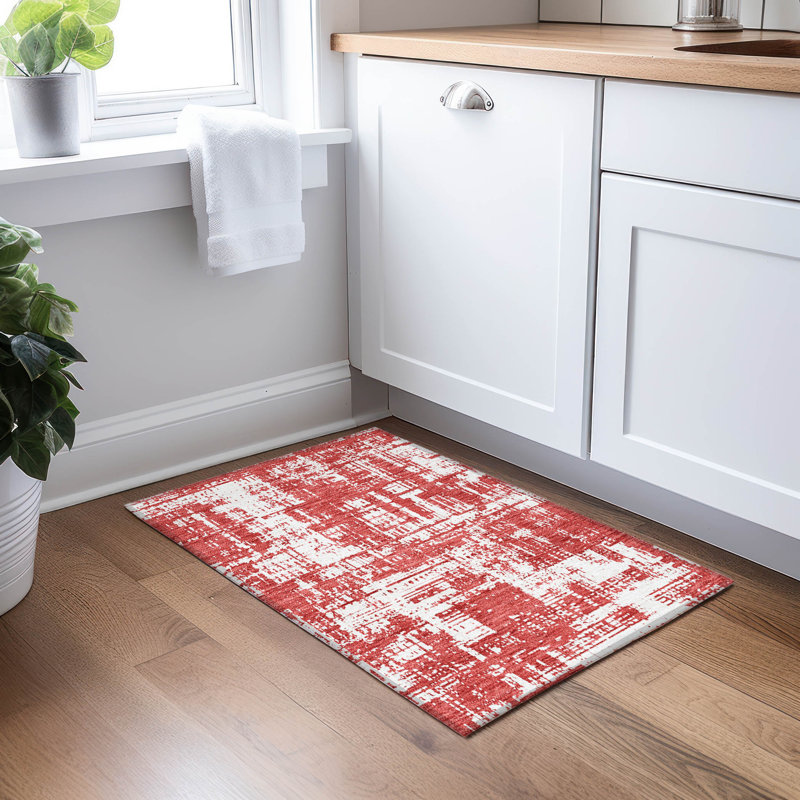 Malek Indoor/Outdoor Area Rug with Non-Slip Backing, Rectangle 1'8" x 2'6"