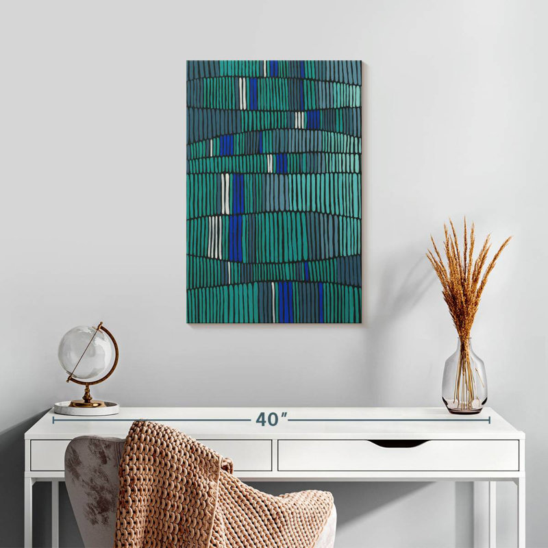Avery bleu sarcelle tribal I, H 24 po x l 16 po