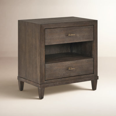 Saratoga 2-Drawer Oak Nightstand