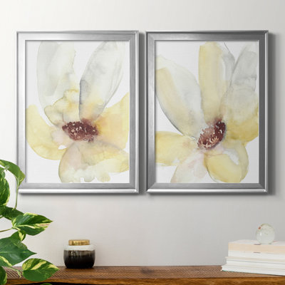 «Lush Flower I», ensemble de 2 impressions sur toile encadrées