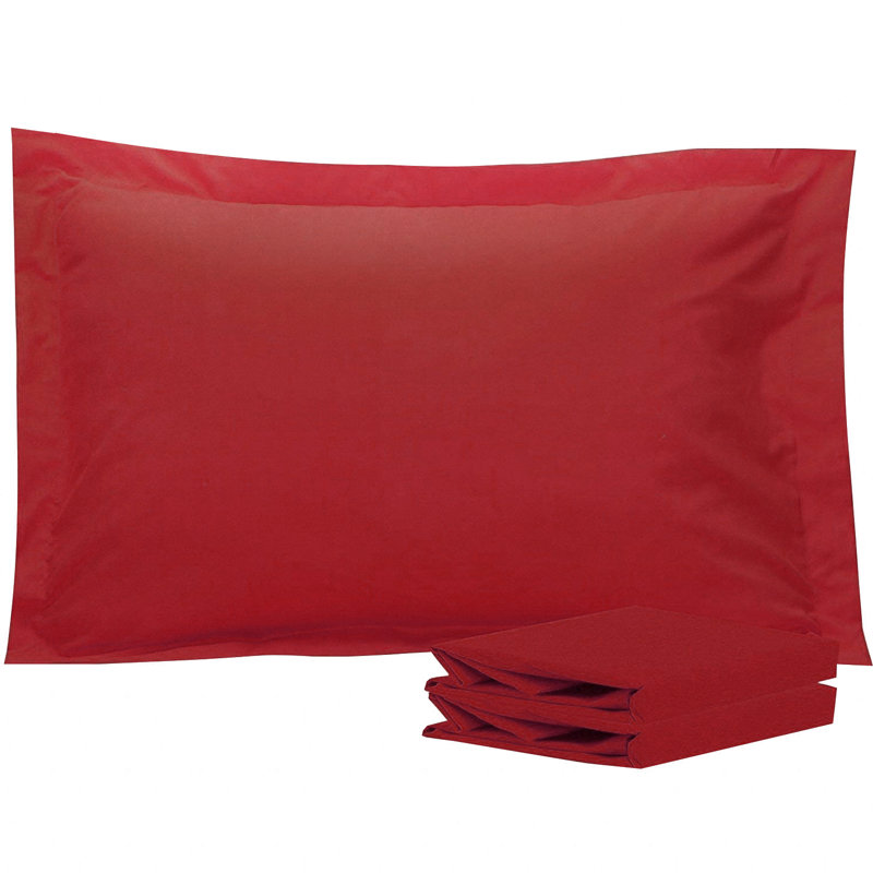 Decorative Pillowcases, 1800 Brushed Microfiber Oxford Pillowcases - NTBAY, 20 po x 30 po, Vin rouge