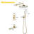 Luxury 3-Function Shower System With 10" Rain Shower, Handheld Sprayer & Tub Spout, Solid Brass Valve, 2.5 GPM-123766439