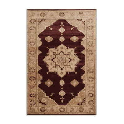 Machine Washable Overdyed Brown Area Rug