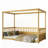 Wood Canopy Bed Frame-980100506-980100507