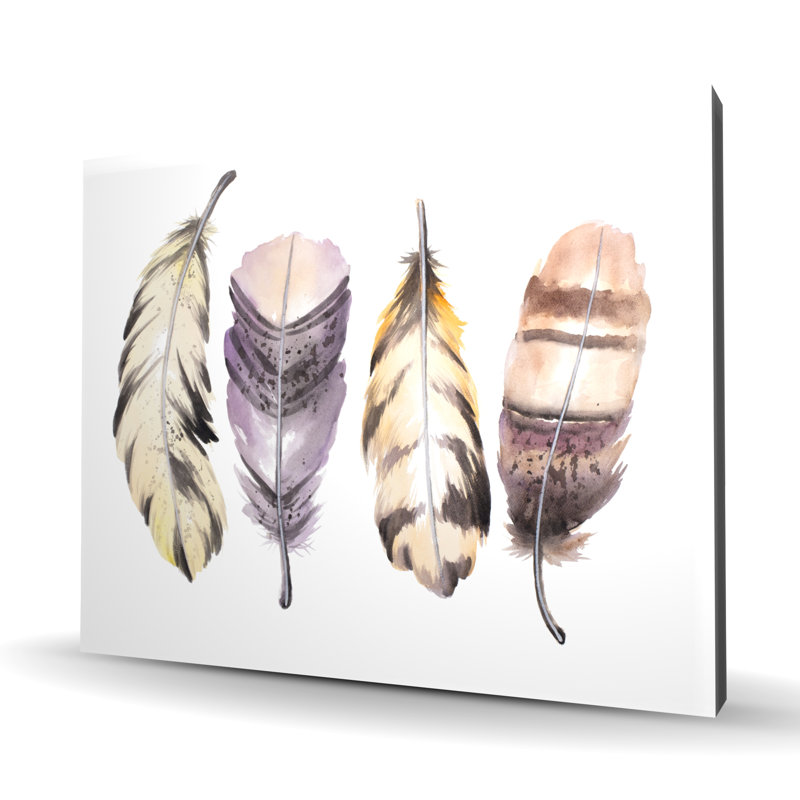 Ensemble de plumes mauves