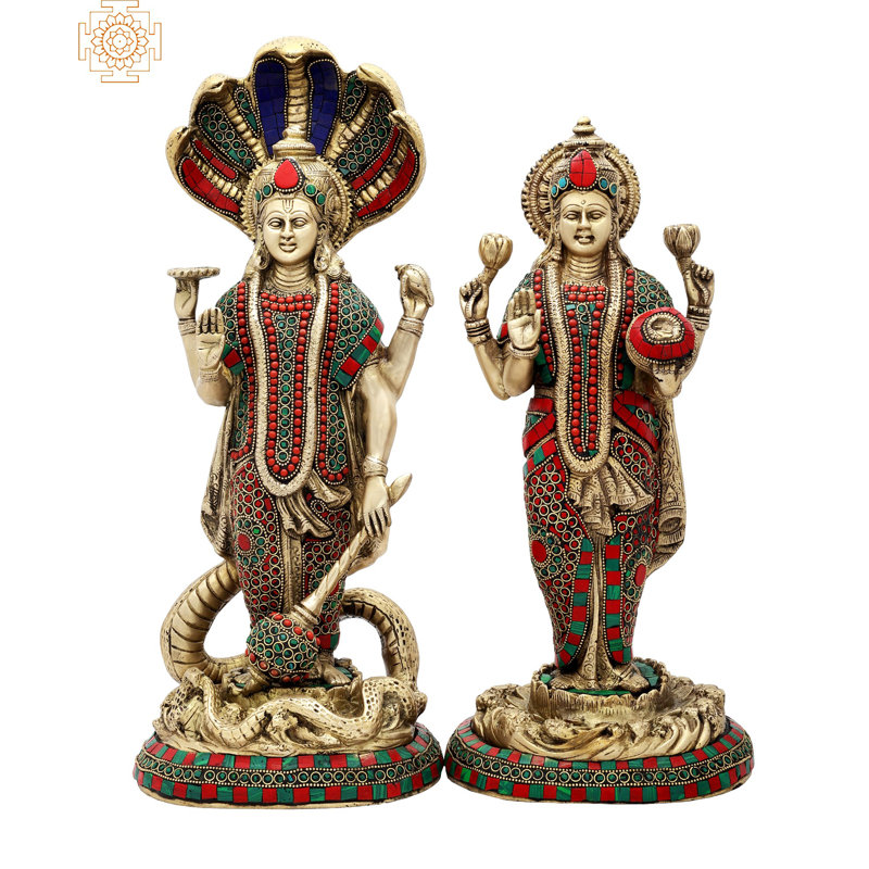 Figurine Lord Vishnu et Lakshmi Ji (paire)