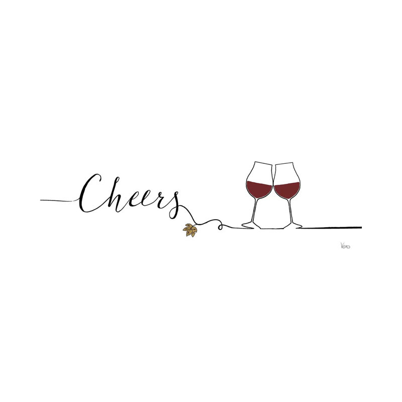 Underlined Wine I by Veronique Charron - Wrapped Canvas Panoramic Print, 30.48 cm H x 91.44 cm W x 1.91 cm D