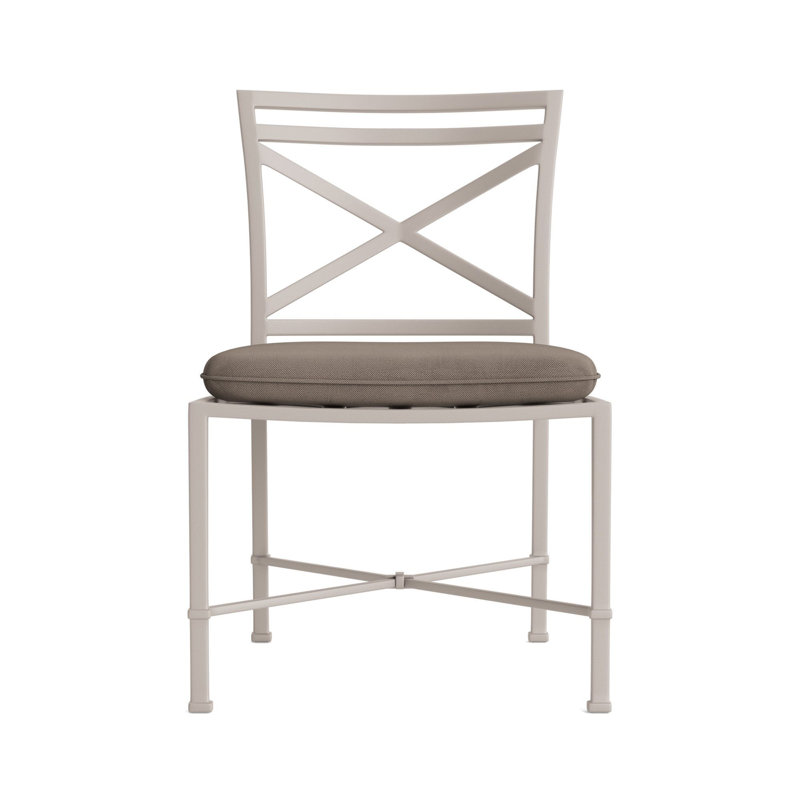 Venetian Outdoor Dining Side Chair, Fusion Natural, Tan, Dove Smooth