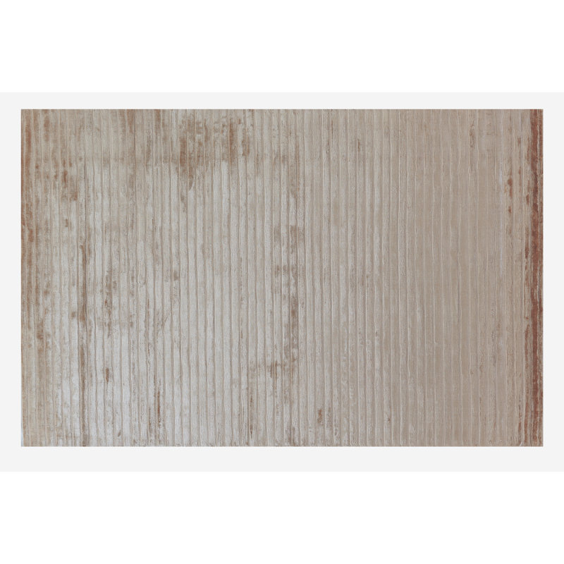 Striped Area Rug in Beige, Rectangle 10' x 14'
