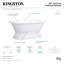 Aqua Eden 60" x 32" Pedestal Soaking Bathtub