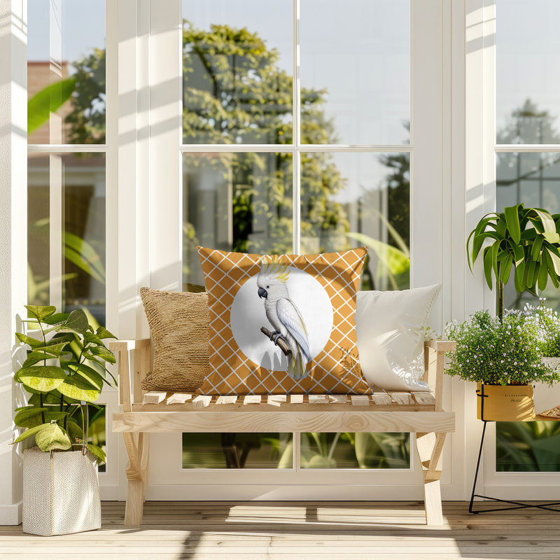Coussin réversible intérieur / extérieur Cockatoo, 18 x 18, Orange