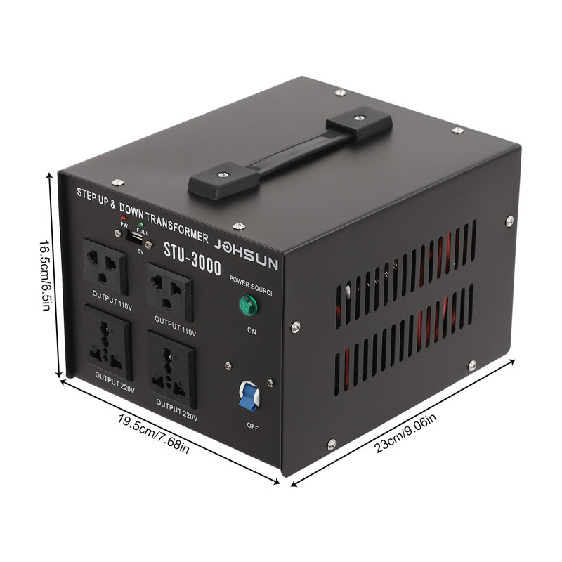 3000W Step Up/Down Power Converter Transformer 110V to 220V USB
