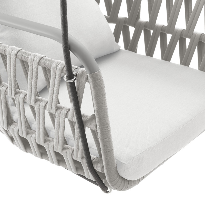 Balancelle d'extérieur en aluminium Kaliah, Gris clair