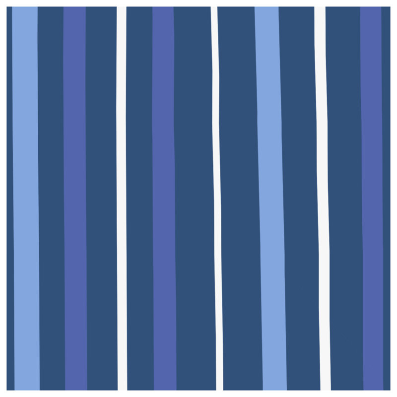 Blue Vertical Stripes Double Sided Throw Pillows, 20 x 20 inches
