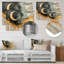 Golden Eclipse Moon Reverie - Art mural en métal lune pour le salon-116749049
