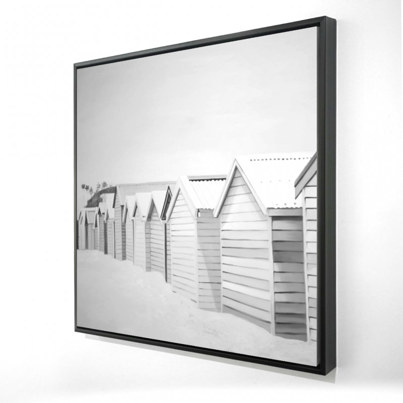 " Beach Cabins ", 36" H x 36" W