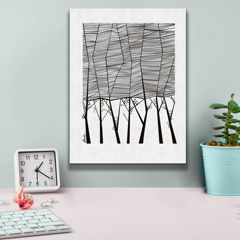«Cypress Trees» par Ishita Banerjee, art mural sur toile, H 16 po x l 12 po x P 0,75 po